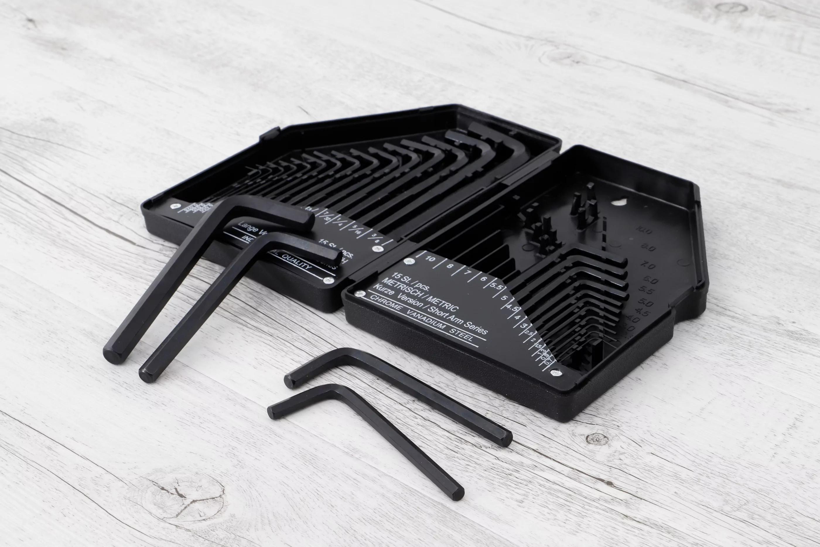 Winkelschlüssel-Satz | Zollmaße/metrisch | Innensechskant | 30-tlg.