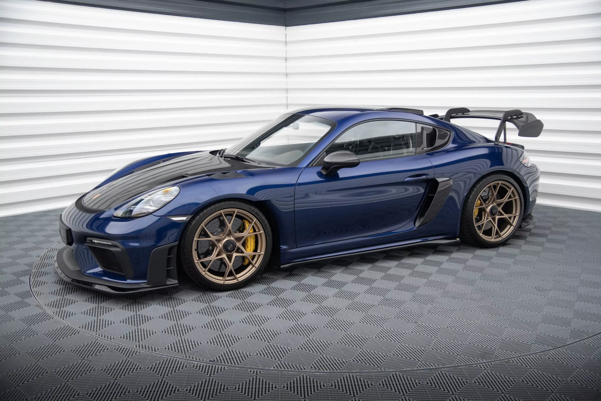 Seitenschweller Ansatz Für Porsche 718 Cayman GT4 RS 982c Schwarz Hochglanz