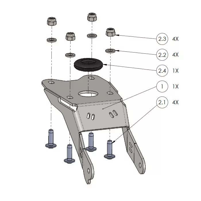 Kennzeichenhalter | KTM RC 125/200/390 | 14-18 verstellbar | schwarz | inkl. Reflektorhalter 