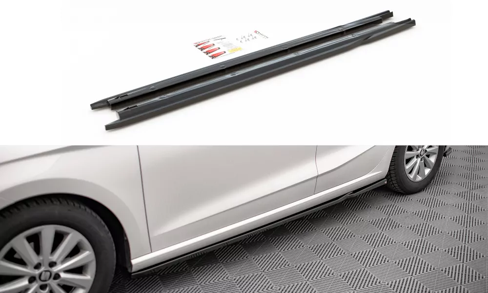 Seitenschweller Ansatz Für V.2 Für Seat Ibiza FR/ Standard Mk5 Schwarz Hochglanz