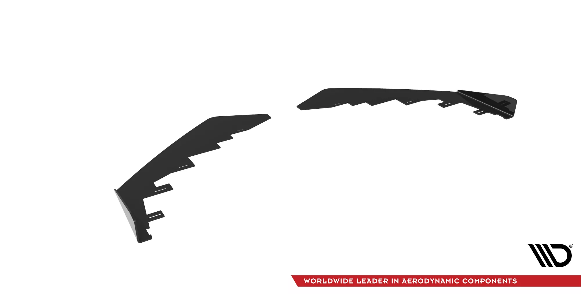 Front Stoßstange Flaps Für Mercedes-AMG C63 Limousine / Kombi W205 Facelift Schwarz Hochglanz