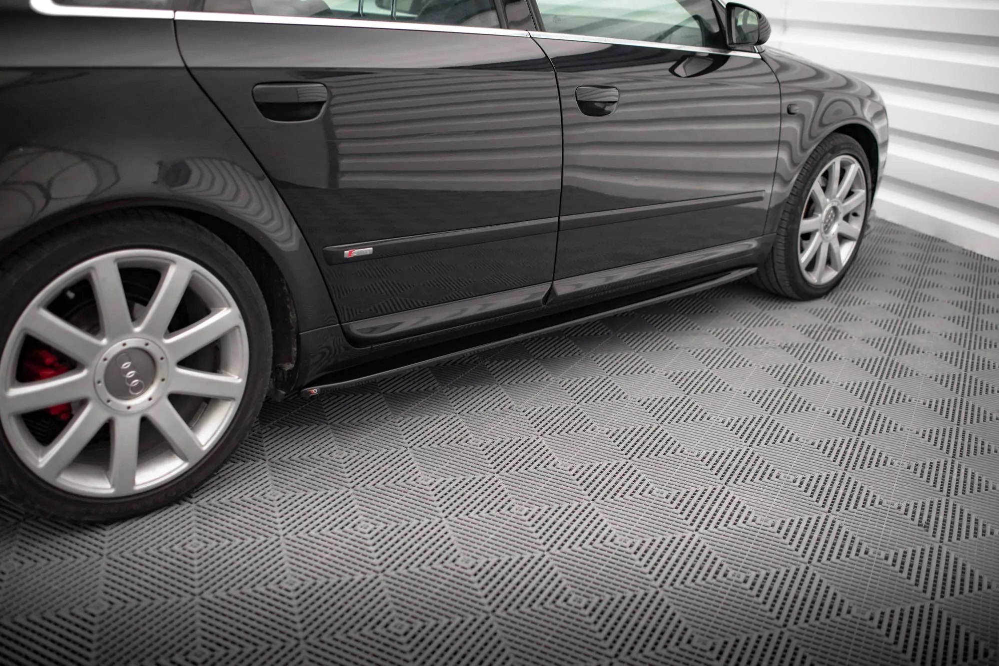 Seitenschweller Ansatz Passend Für Passend Für AUDI A4 S-LINE/S4 B6, A4 B7 Schwarz Hochglanz Schwarz Hochglanz