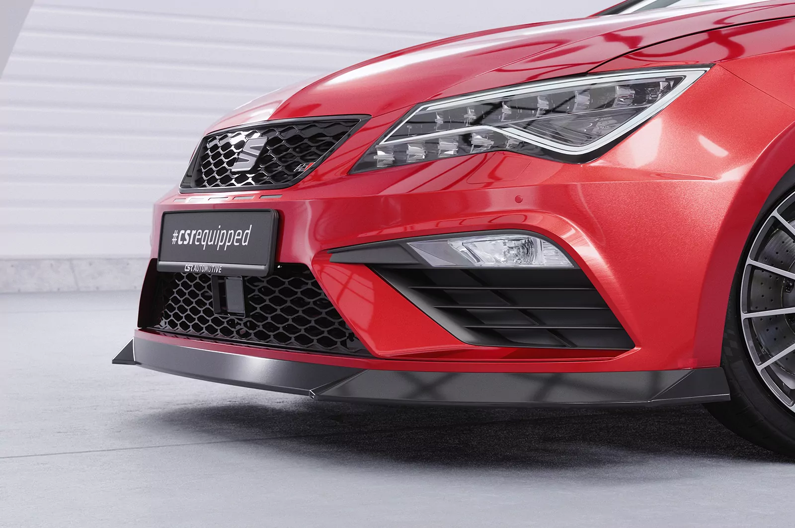 Cup-Spoilerlippe mit ABE für Seat Leon III (Typ 5F) Cupra/FR CSL411 Strukturiert (schwarz matt)