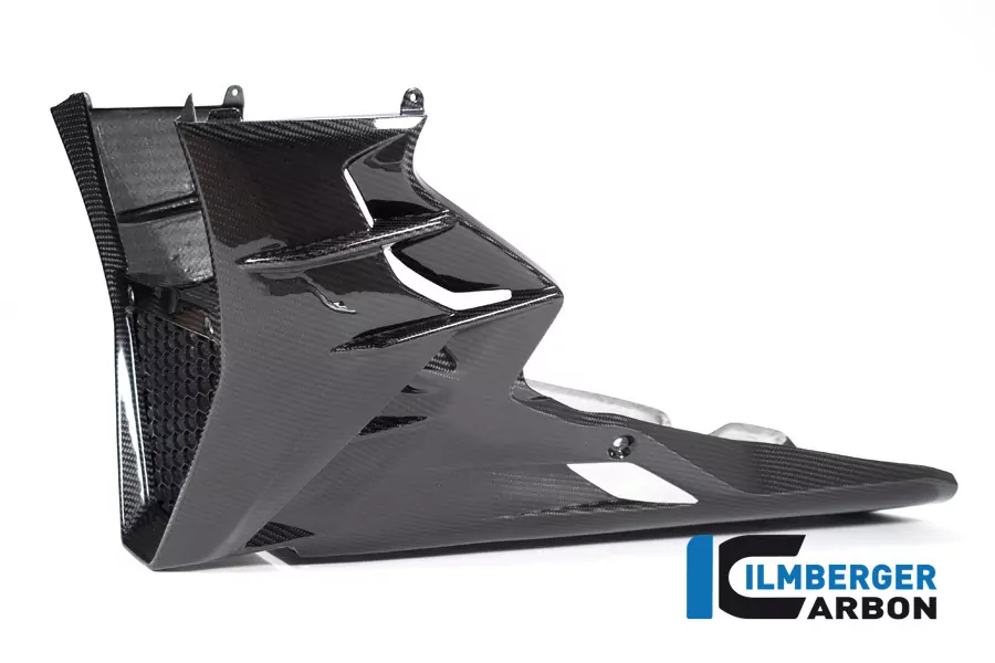 Ilmberger Carbon Motorspoiler komplett lange Version glanz für Aprilia Tuono V4 2021-