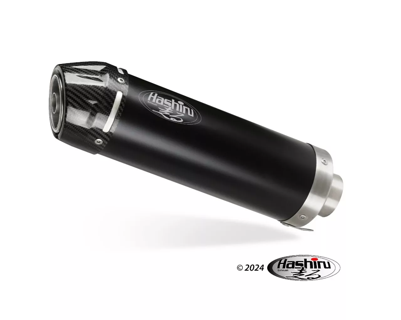 HASHIRU Auspuff ST06 Schwarz Carbon passend für KTM Duke 125/390 2024 ...
