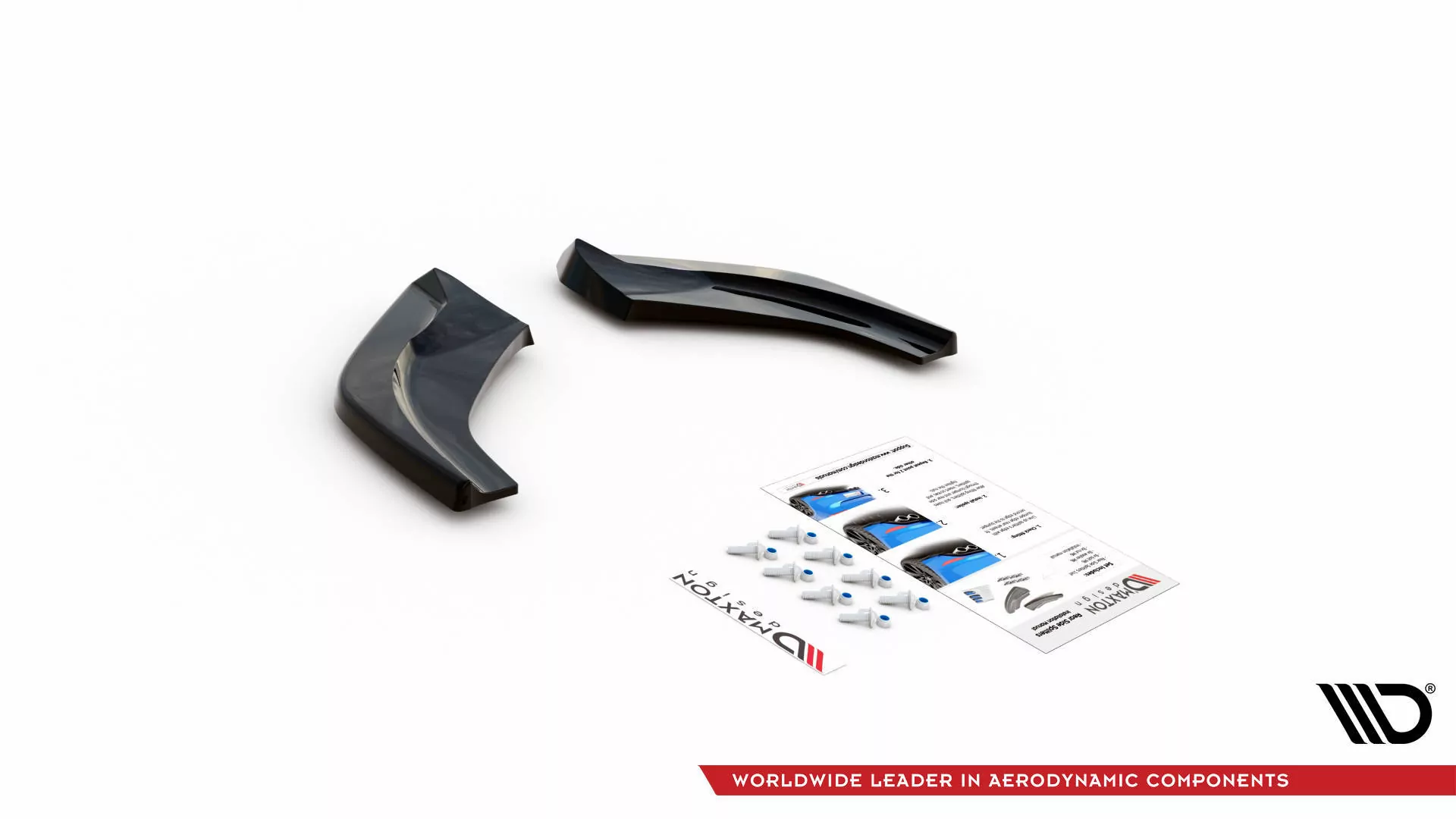Heck Ansatz Flaps Diffusor V.2 Für Hyundai I30 N Hatchback Mk3 Facelift Schwarz Hochglanz