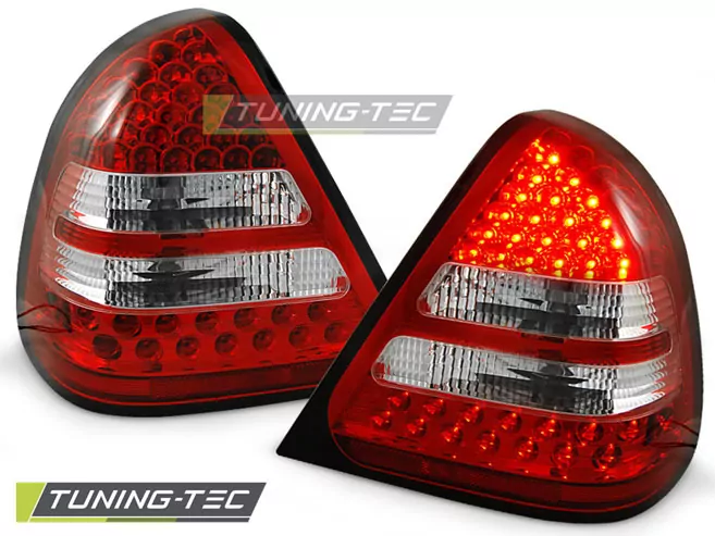 Led Tail Lights Red White Fits Mercedes W202 C-klasa 06.93-06.00