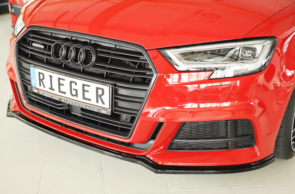 Rieger Spoilerschwert für Audi A3 (8V) | 5-tür. (Limousine 8VS) 09.16- (ab Facelift) für orig. S-Lin Frontschürze
