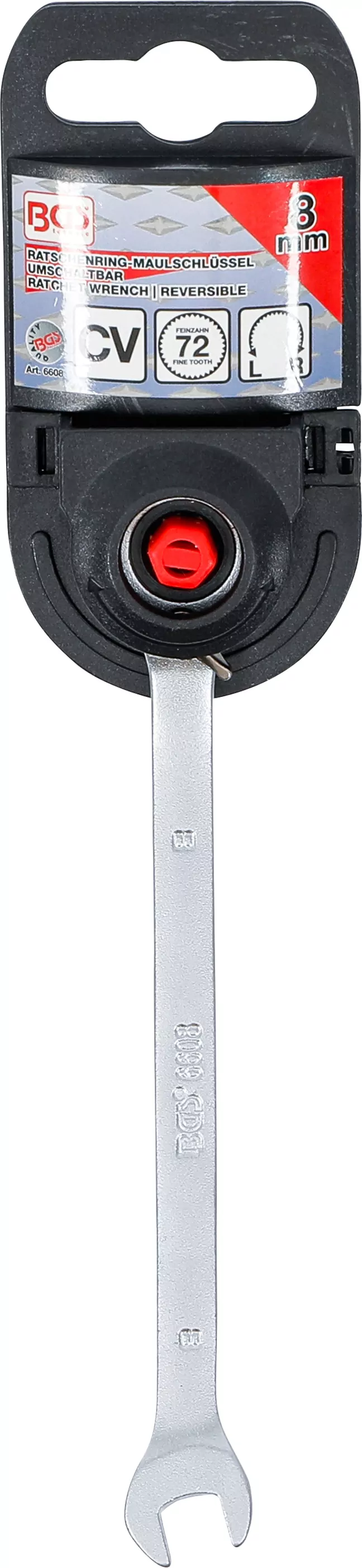 Ratschenring-Maulschlüssel | umschaltbar | SW 8 mm