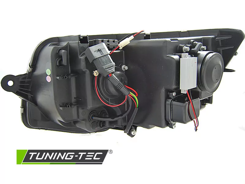 Headlights Tube Light Black Drl Seq Fits Vw T6 15-19