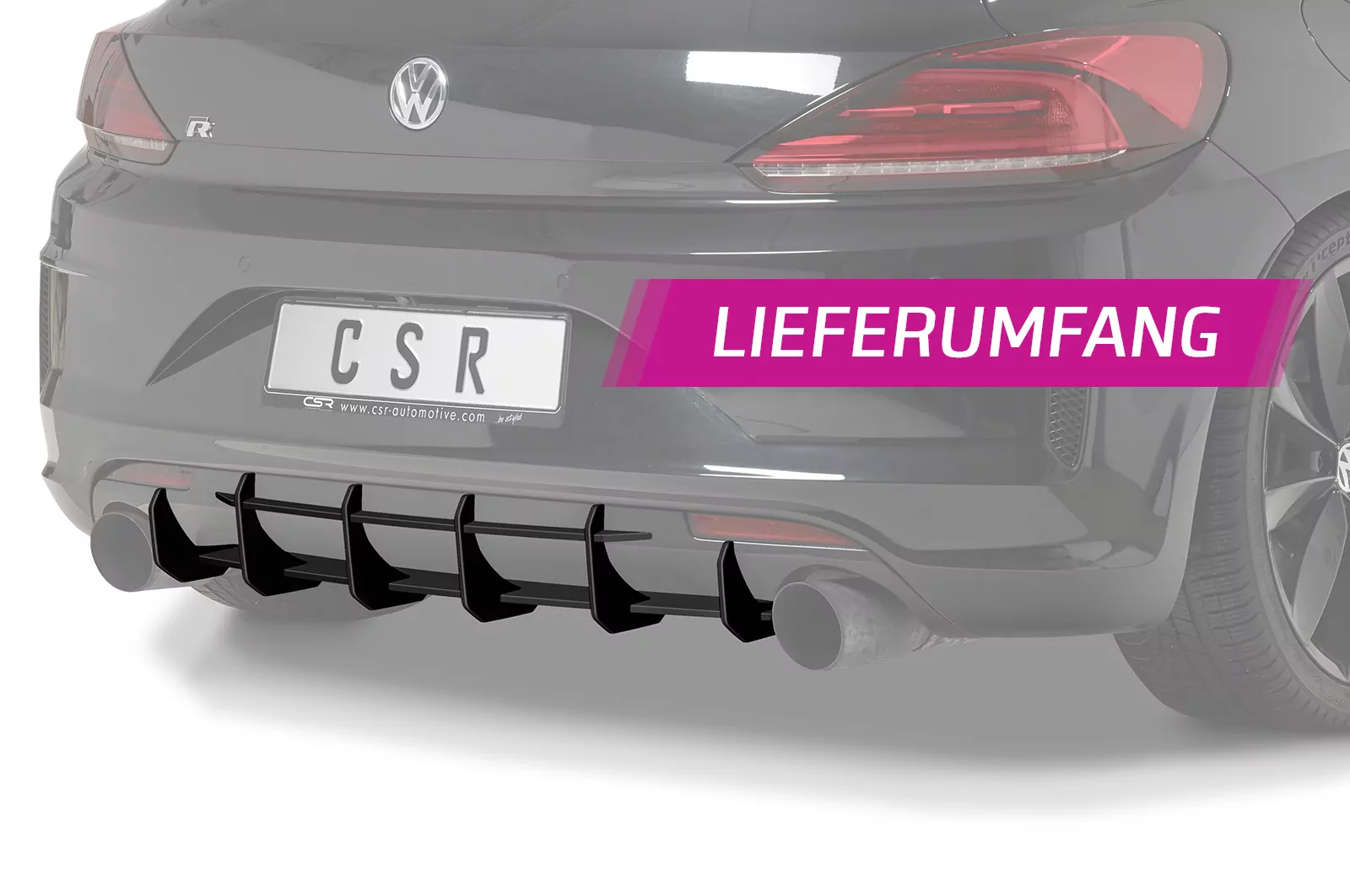 Racing Diffusor / Heckansatz für VW Scirocco 3 R HA319