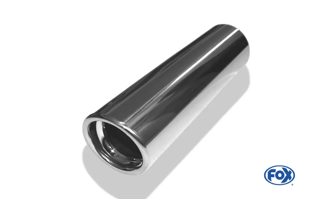 Anschweißendrohr Typ 17  Ø 76 mm / Länge: 300 mm - rund / eingerollt / 15° abgeschrägt / mit Absorber