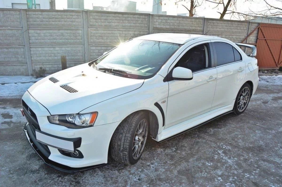 Seitenschweller Ansatz Passend Für Passend Für Mitsubishi Lancer Evo X Schwarz Hochglanz Schwarz Hochglanz