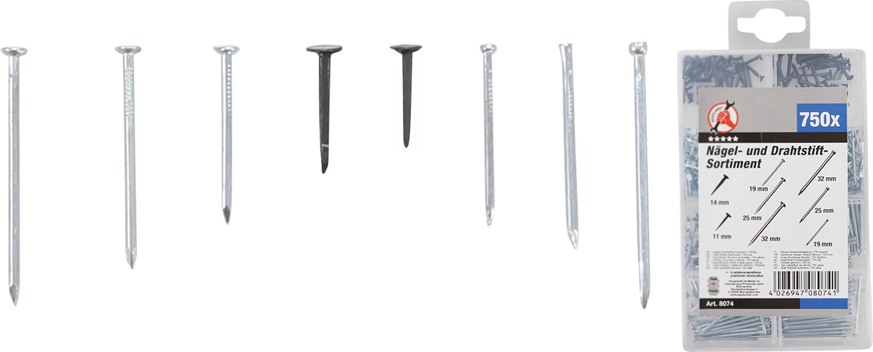 Nägel-/Drahtstifte-Sortiment | 750-tlg.
