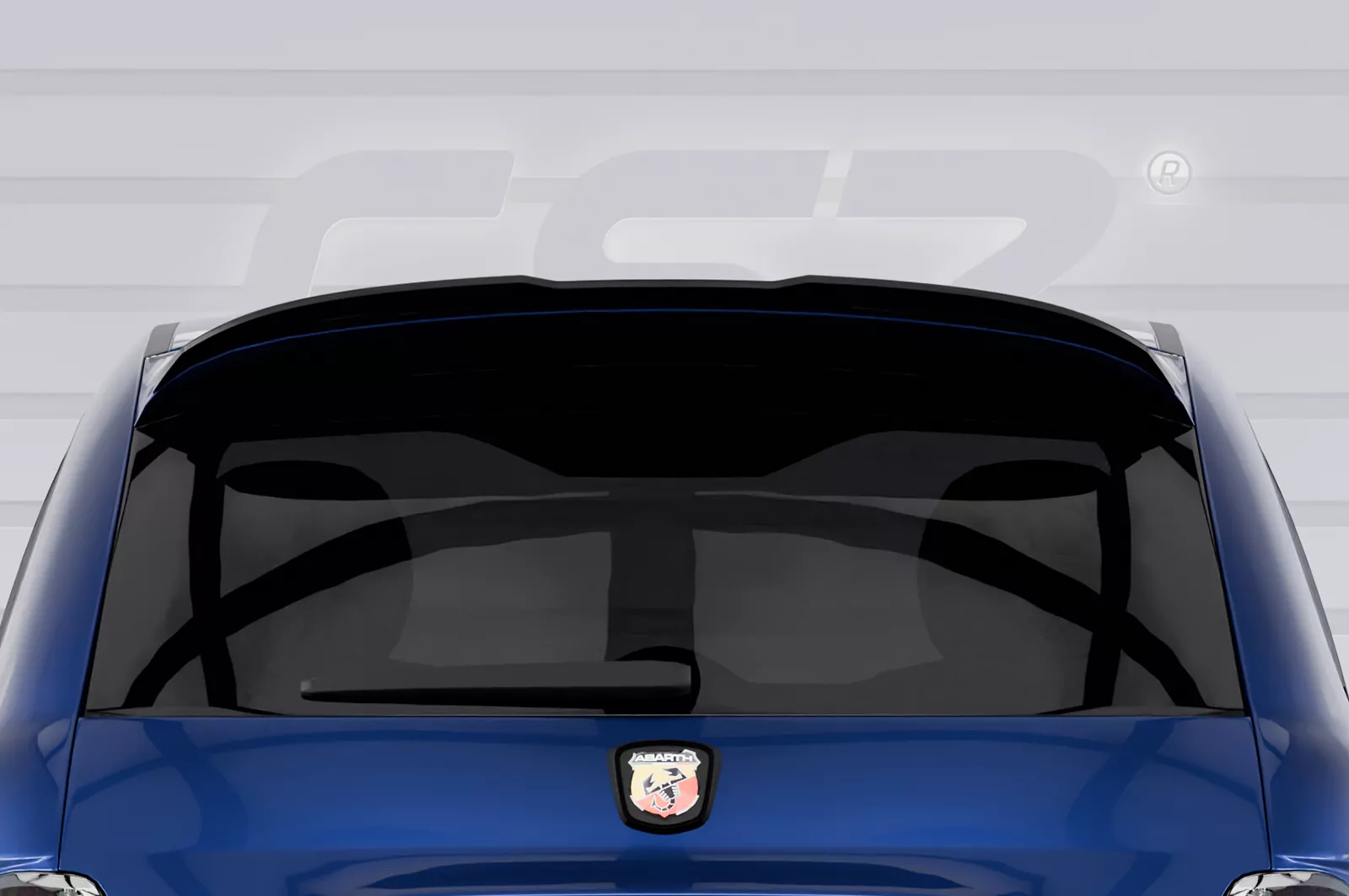 Heckflügel mit ABE für Fiat 500 Abarth 595 Competizione HF800 Strukturiert (schwarz matt)