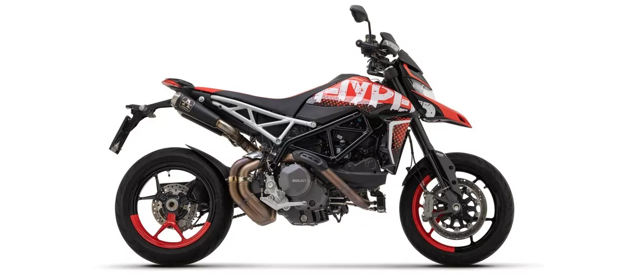 Arrow Pro-Race Edelstahl Schwarz Ducati Hypermotard 950/SP ´19 -22