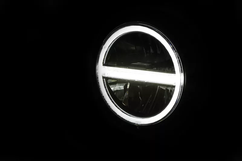 HIGHSIDER 5 3/4 Zoll LED-Scheinwerfer PECOS Typ 6 mit TFL, Schwarz matt