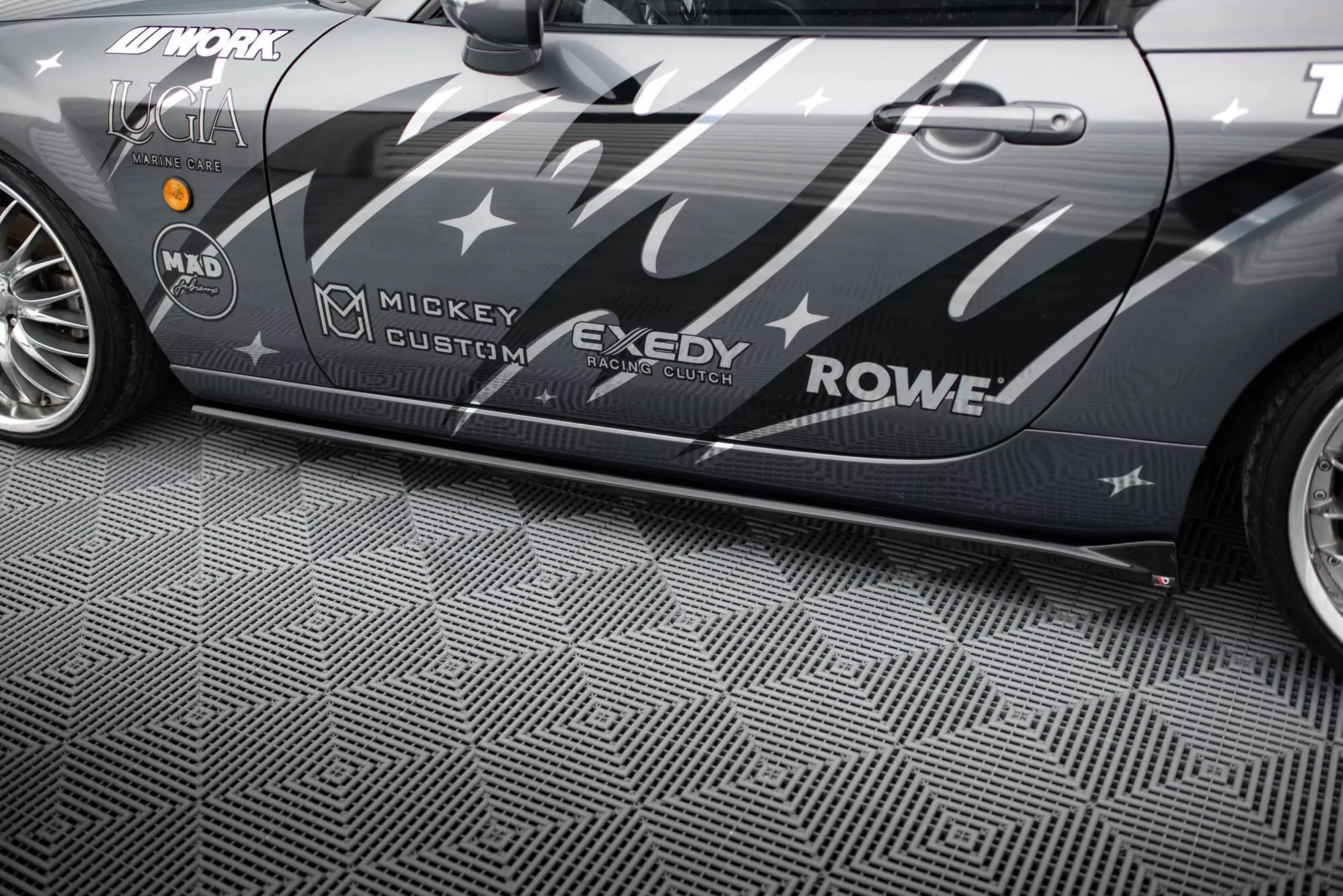 Seitenschweller Ansatz Für Mazda MX5 NC (Mk3) Schwarz Hochglanz