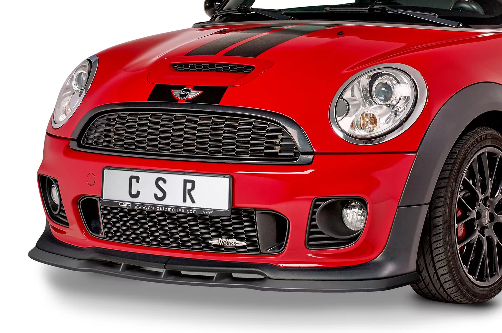 Cup-Spoilerlippe mit ABE für Mini R56 John Cooper Works CSR-CSL454 Strukturiert (schwarz matt)