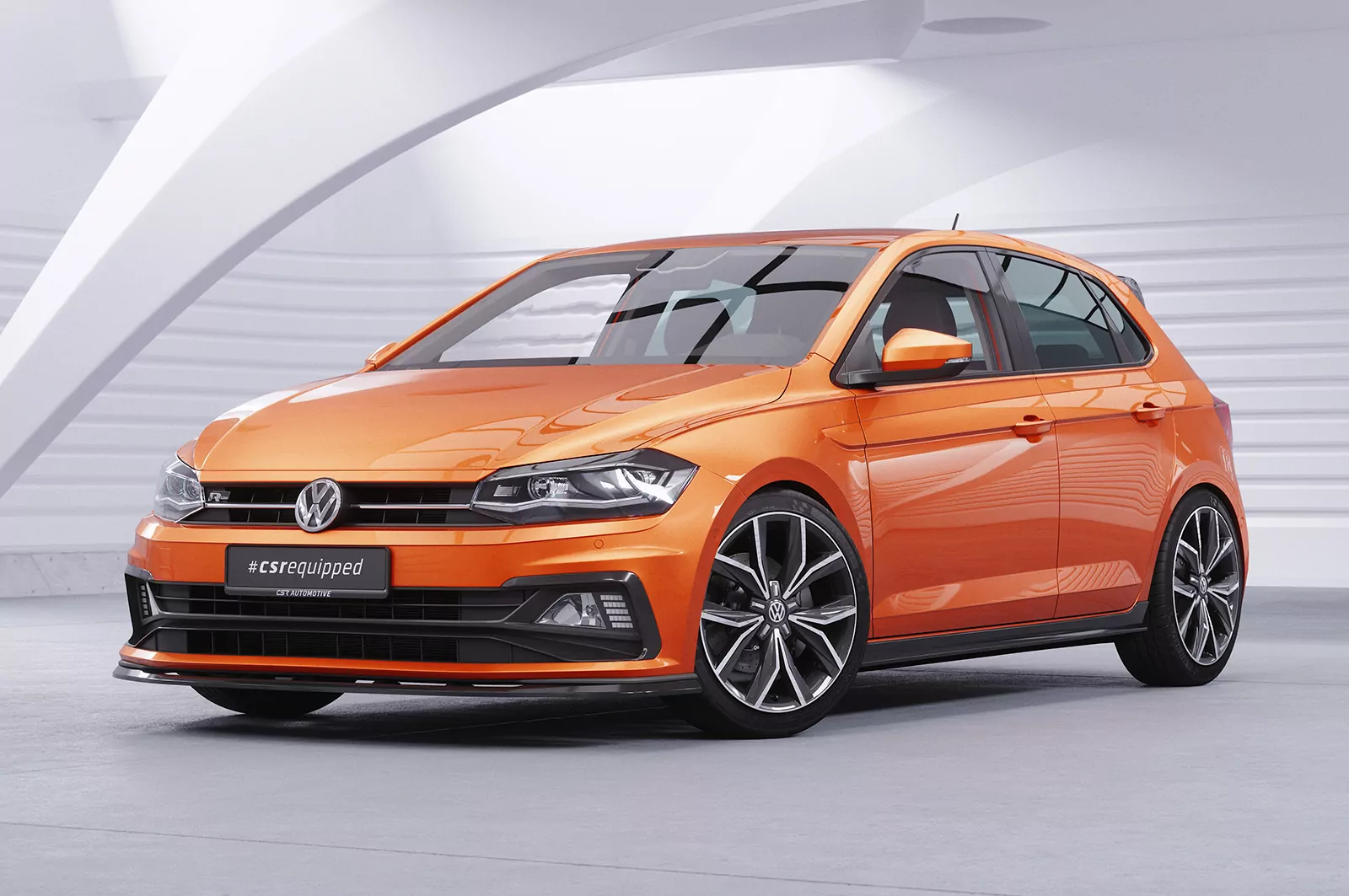 Seitenschweller für VW Polo VI 2G Typ AW SS462 Strukturiert (schwarz matt)