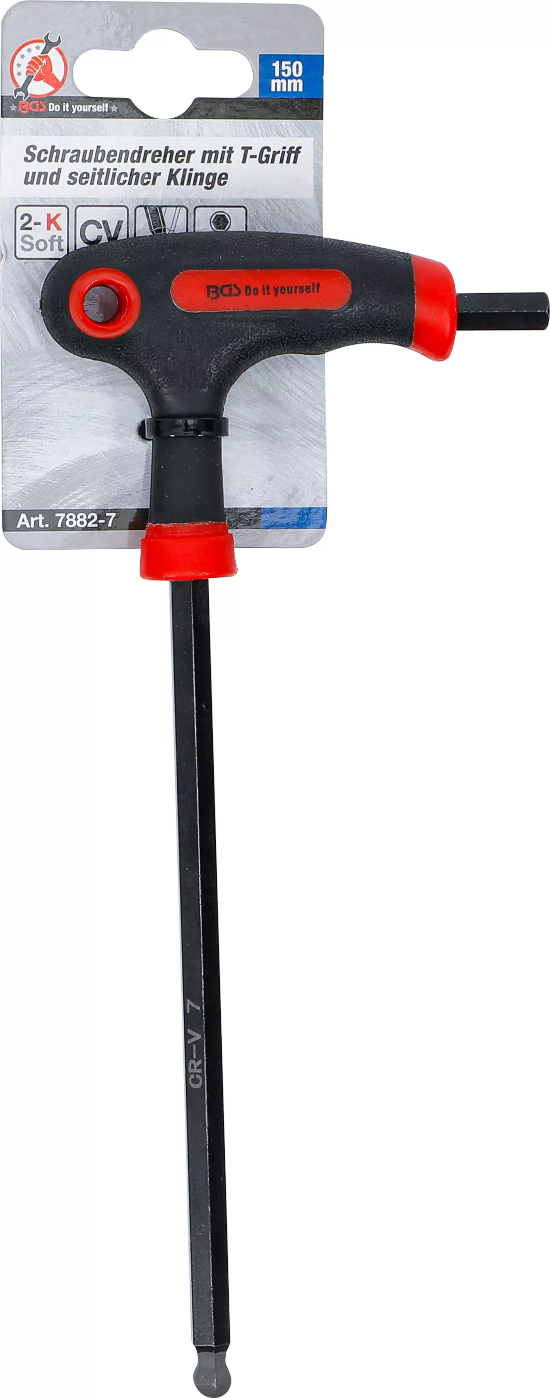 Schraubendreher mit T-Griff und seitlicher Klinge | Innensechskant / Innensechskant mit Kugelkopf 7 mm