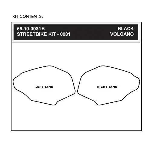 Stompgrip Traction Pad Volcano für BMW K 1300 S 09-16 Schwarz