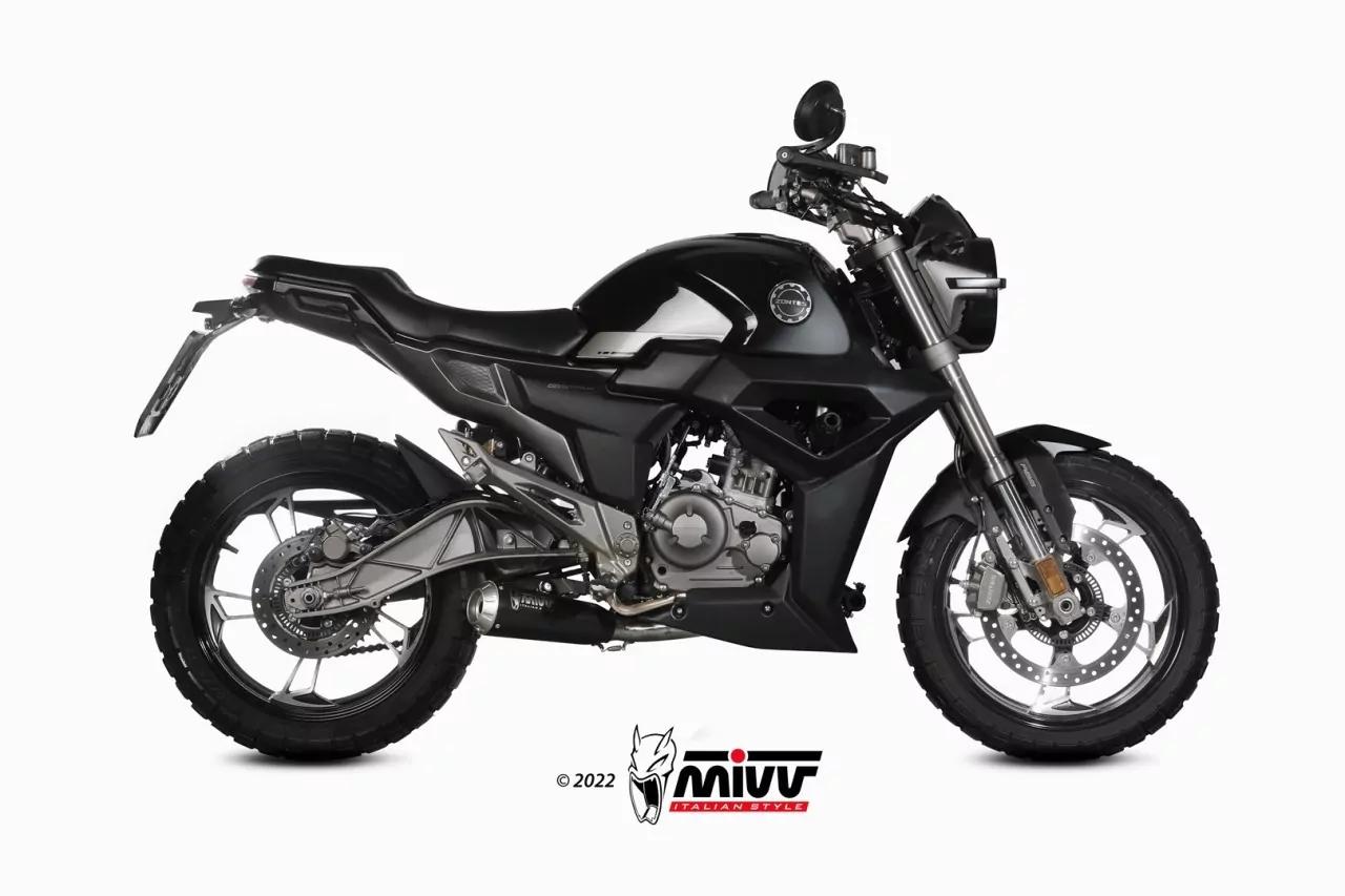 MIVV X-M1 Edelstahl Schwarz Zontes ZT 125 U/G1 21-22