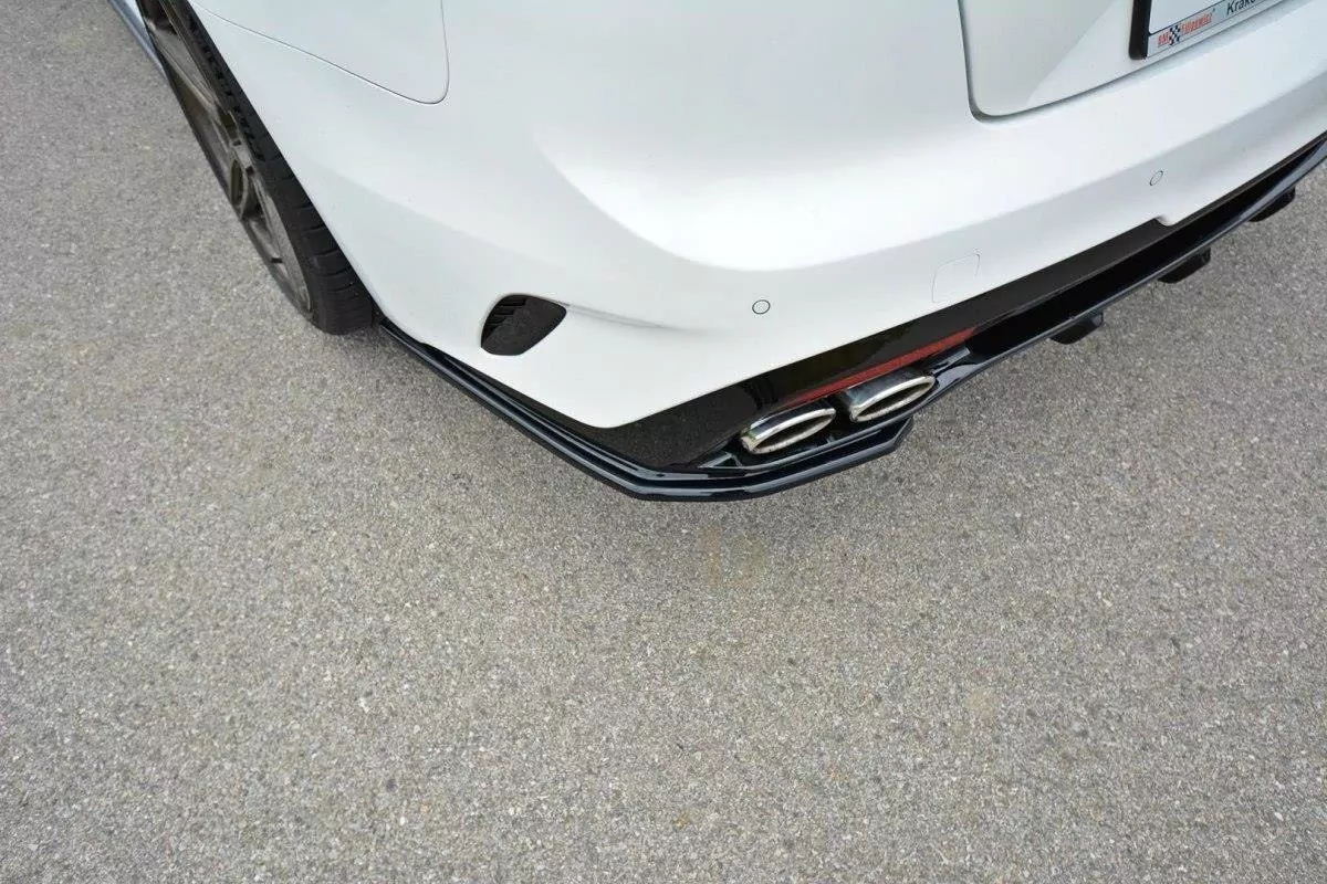 Heck Ansatz Flaps Diffusor Passend Für Diffusor Passend Für KIA STINGER GT Schwarz Hochglanz Schwarz Hochglanz