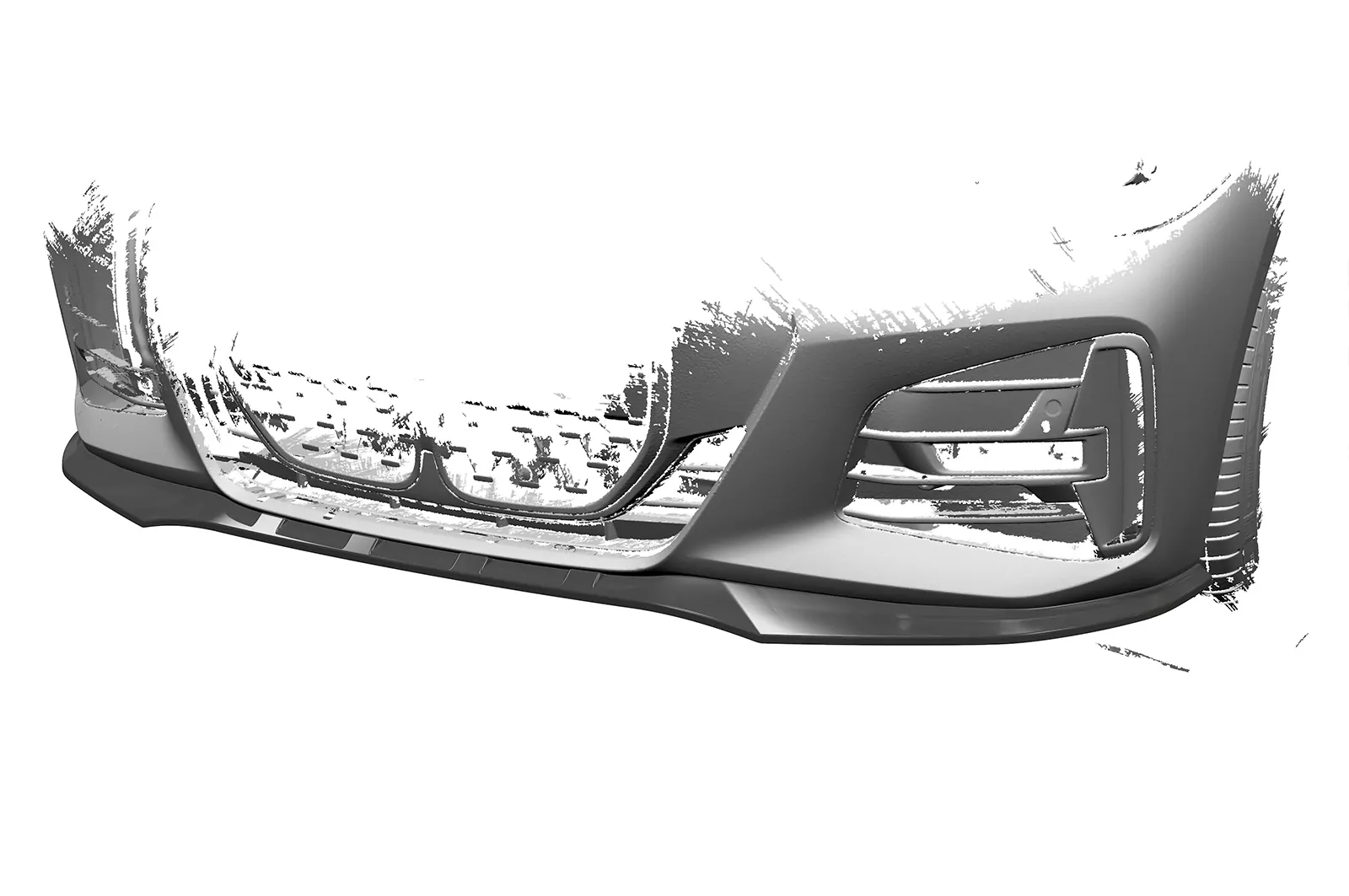 Cup-Spoilerlippe mit ABE für BMW 4er (G22/G23) M-Paket und M440 CSL524 Schwarz Strukturiert