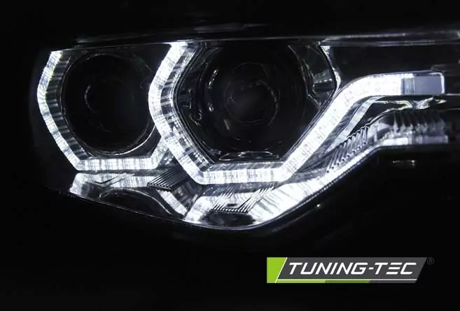 Headlights Angel Eyes Led Drl Chrome Fits Bmw F30/f31 Lci 15-18