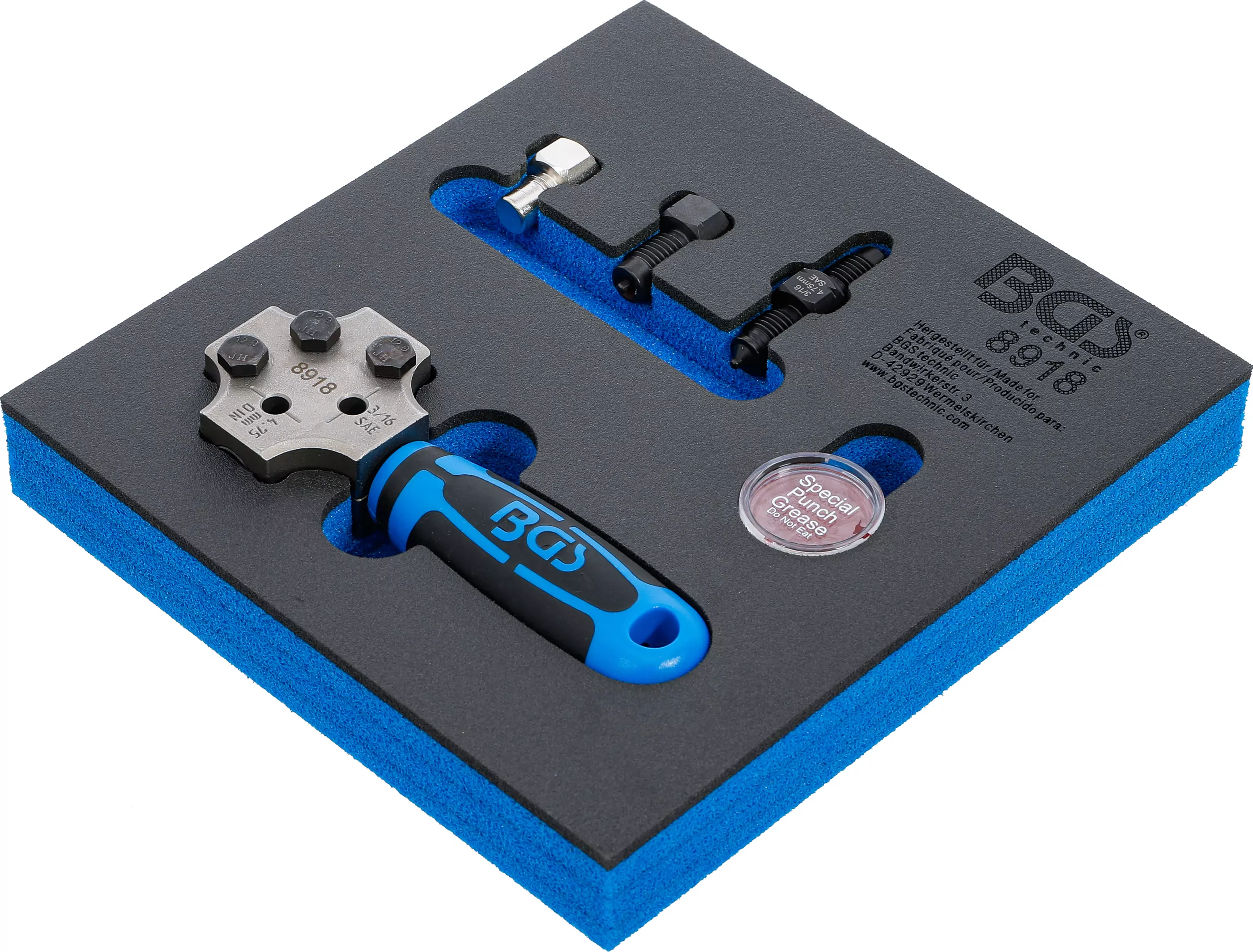 Werkstattwageneinlage 1/6: Bördelgerät | SAE und DIN 4,75 mm (3/16")