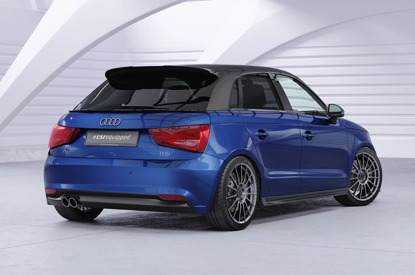 Seitenschweller für Audi A1 (8X) SS524 Schwarz Strukturiert