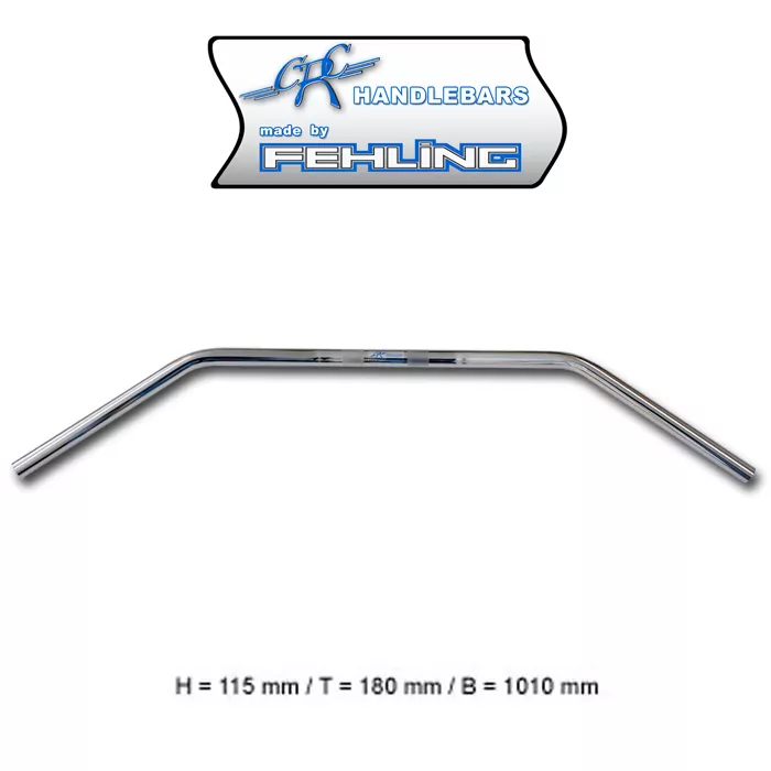 1-Zoll Lenker "Flyer Bar" (FDHD 7) | chrom B: 101 cm x H: 11,5 cm x T: 18 cm x B/Mitte: 19 cm