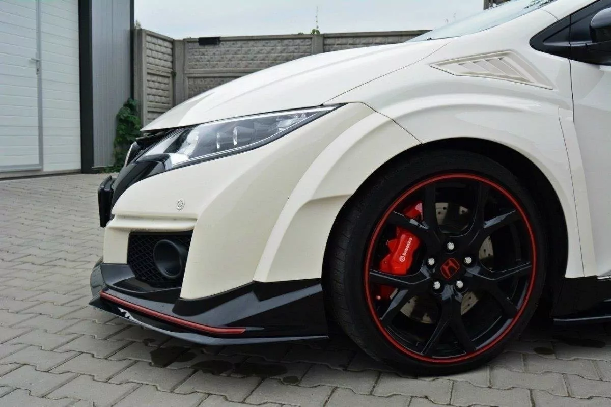 Front Ansatz Passend Für V.2 Passend Für HONDA CIVIC IX TYPE R Schwarz Hochglanz Schwarz Hochglanz