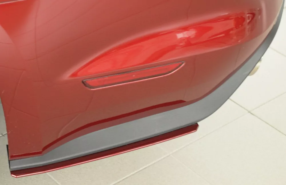 Rieger Heckschürzenansatz seitlich links für Ford Mustang 6 (LAE) | Coupé 11.14-07.17 (bis Facelift) für orig. GT-Heckschürze      in Vorbereitung !