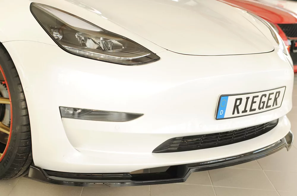 Rieger Spoilerschwert glanz schwarz für Tesla Model 3  (003)  06.18-09.23 (bis Facelift)