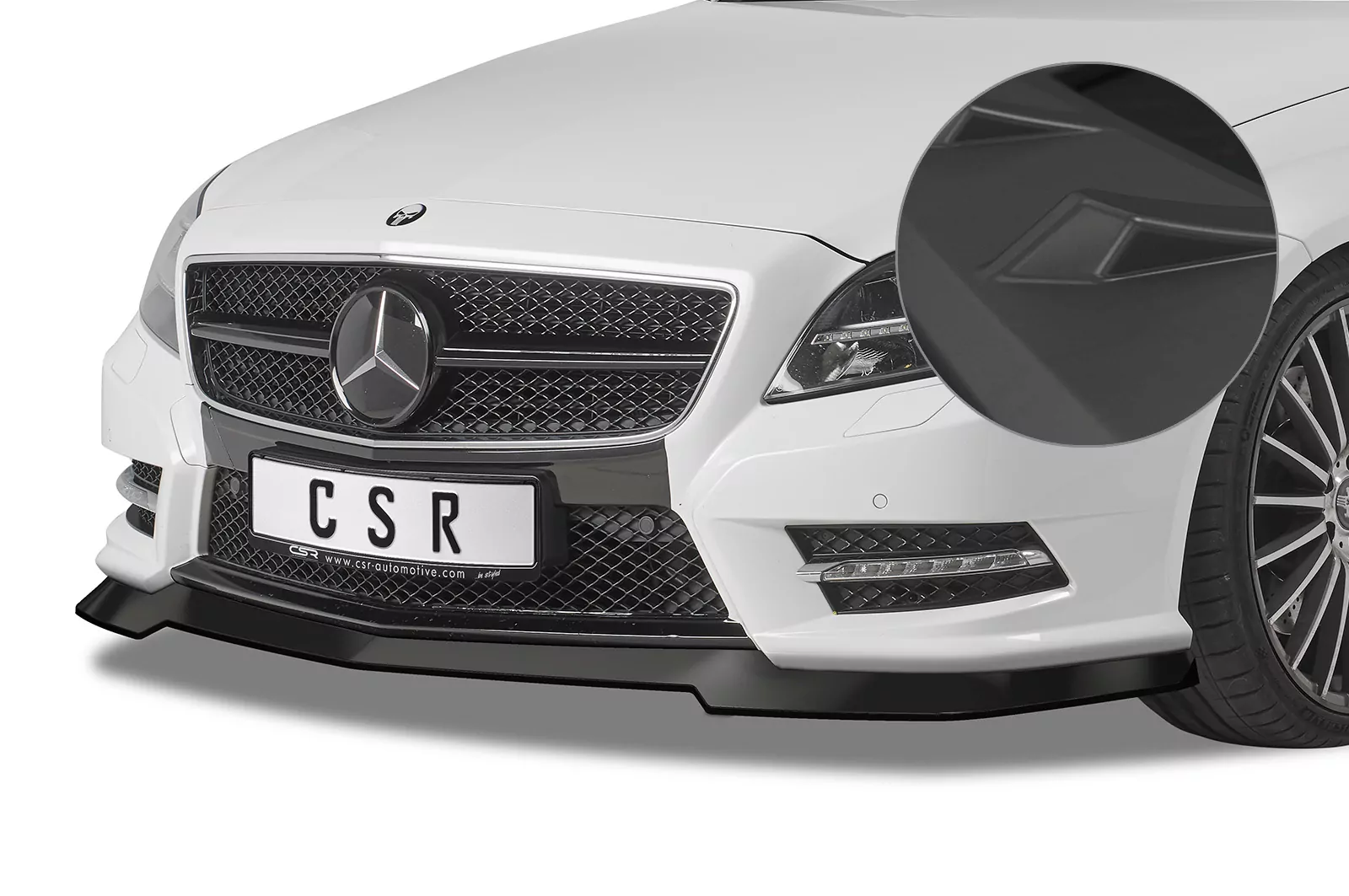 Cup-Spoilerlippe mit ABE für Mercedes Benz CLS C218 / X218 AMG-Line Lackierfreundlich (schwarz matt)