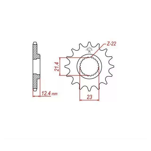 EK-Chain Kettensatz 520DEX für Yamaha YFM250 Raptor ab Modelljahr 2008-
