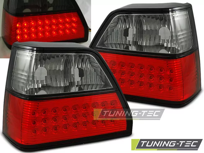 Led Tail Lights Red Smoke Fits Vw Golf 2 08.83-08.91