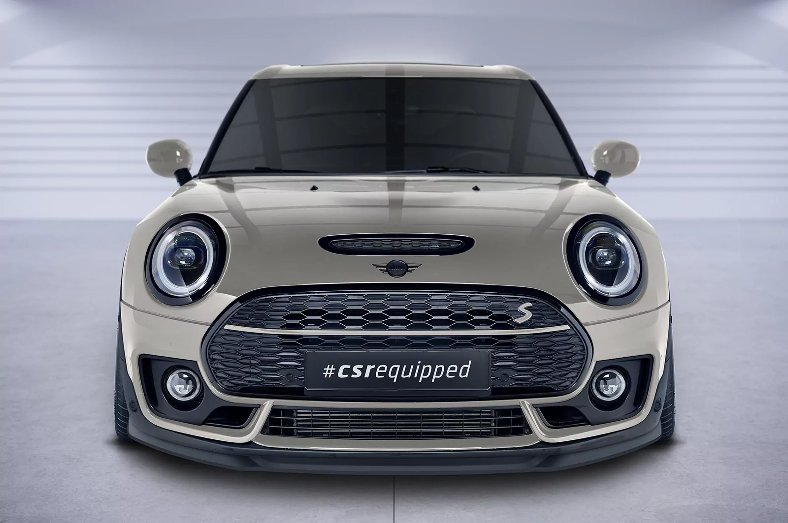 Cup-Spoilerlippe mit ABE für Mini Clubman F54 Cooper S CSL667 Schwarz Strukturiert