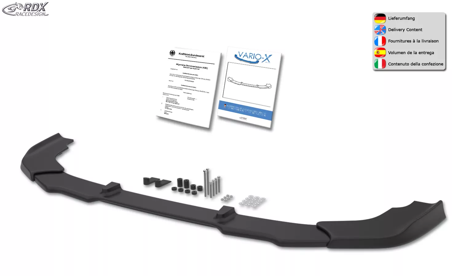 RDX Frontspoiler VARIO-X für BMW 1er F40 Frontlippe Front Ansatz Vorne Spoilerlippe