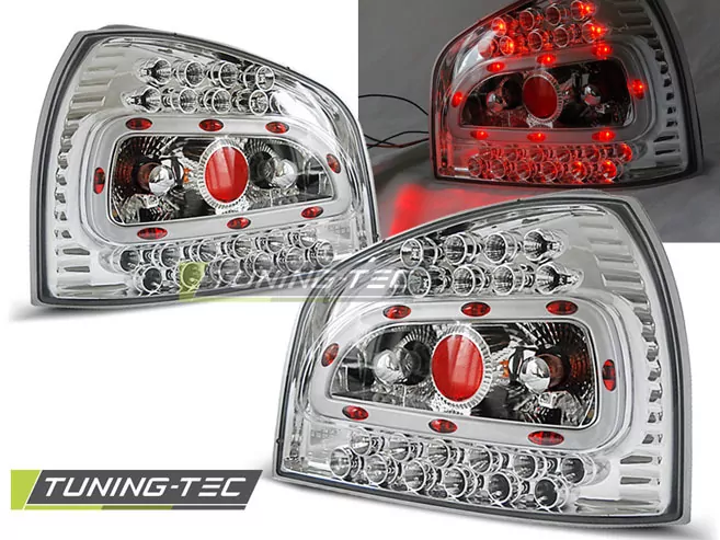 Led Tail Lights Chrome Fits Audi A3 08.96-08.00