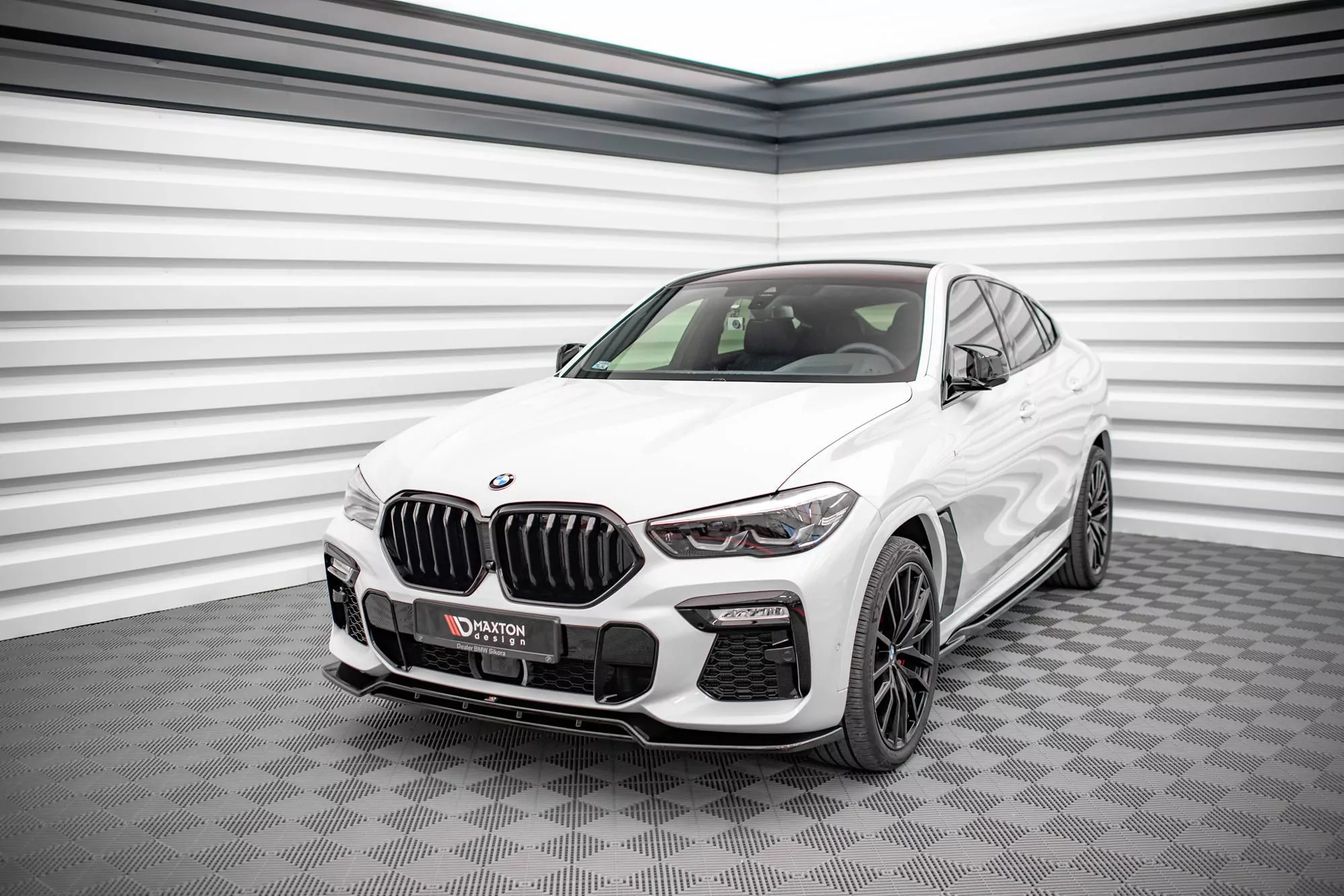 Front Ansatz V.2 Für BMW X6 M-Paket G06 Schwarz Hochglanz