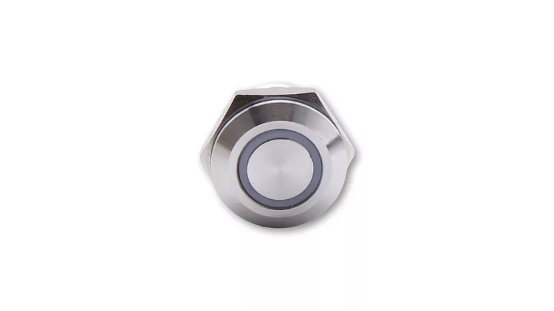 HIGHSIDER Pushbutton Stainless Steel With LED Illuminated Ring In Different Colours (M12) 1pc