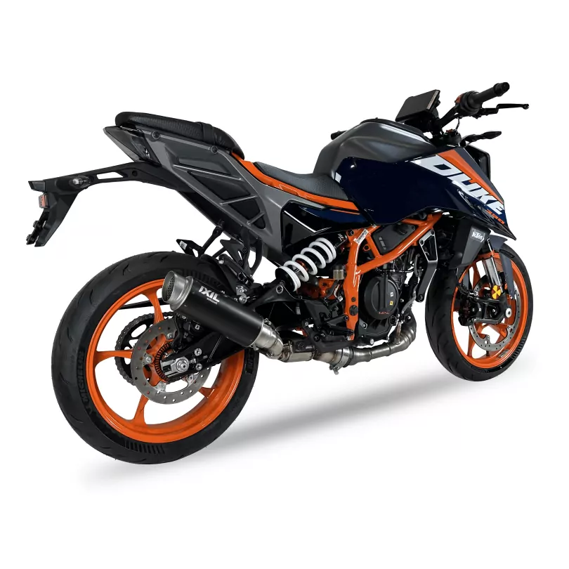 IXIL RC3B Edelstahl-Endschalldämpfer Schwarz KTM Duke 125/390 24-, E-geprüft