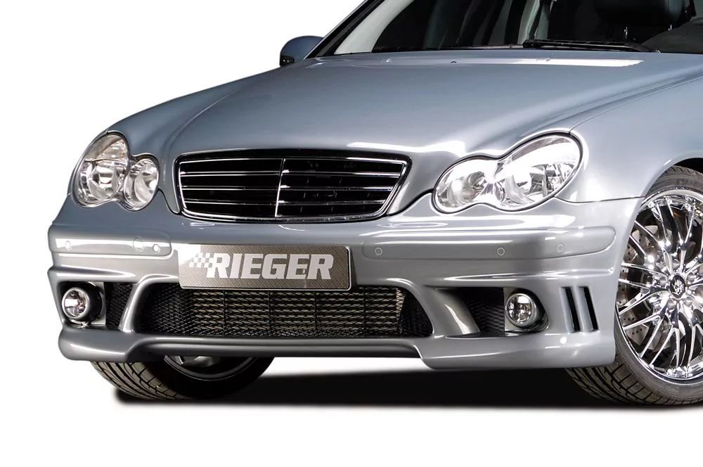 Rieger Spoilerstoßstange für Mercedes C-Klasse (W203) - Lim. 05.00- carbon optik
