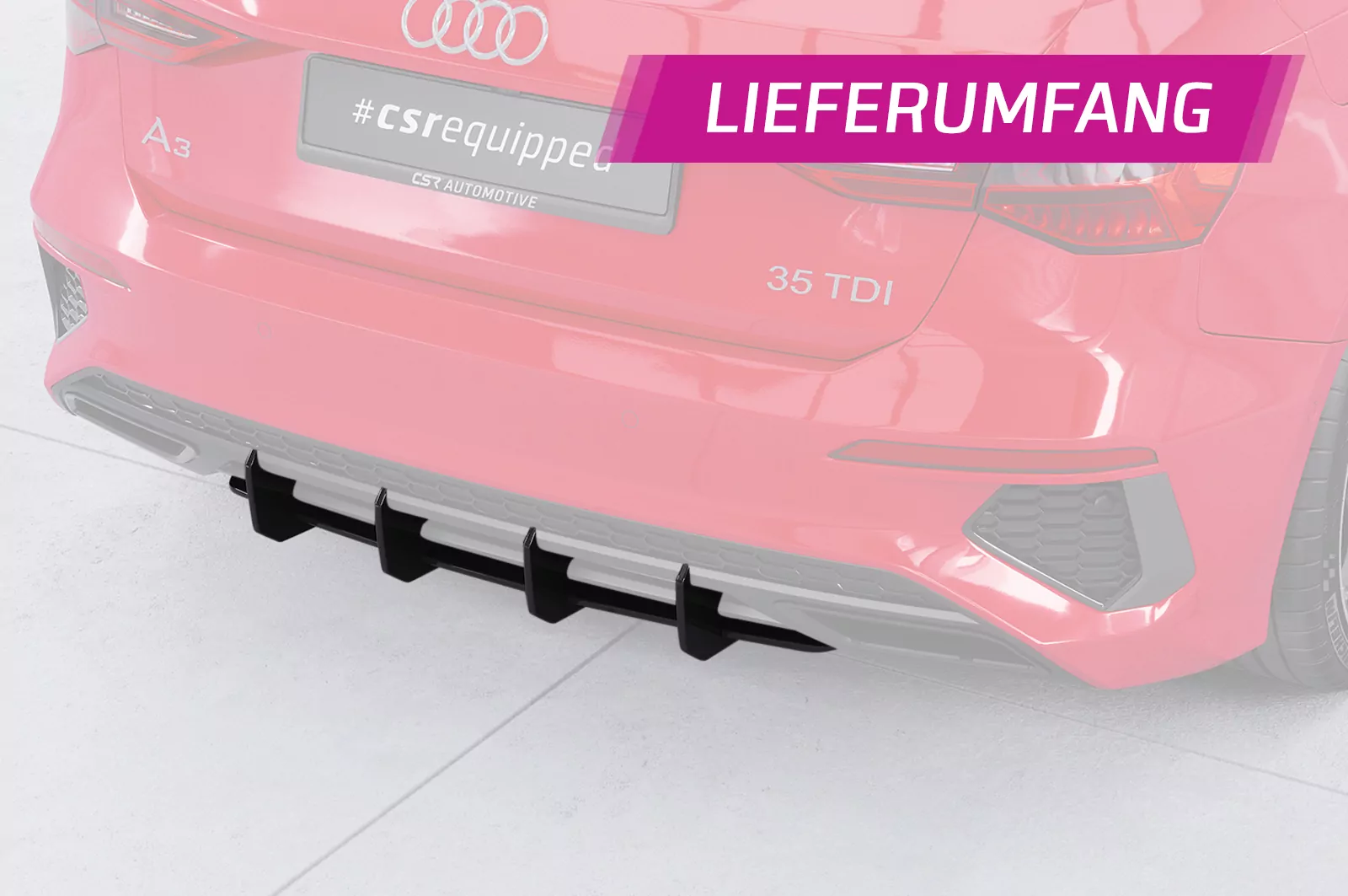 Racing Diffusor / Heckansatz für Audi A3 8Y S-Line HA327