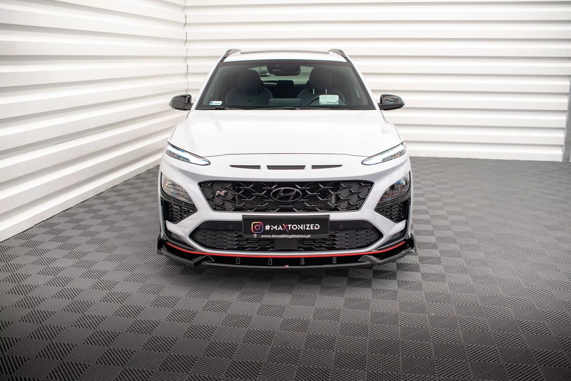 Front Ansatz V.1 Für Hyundai Kona N Mk1 Schwarz Hochglanz
