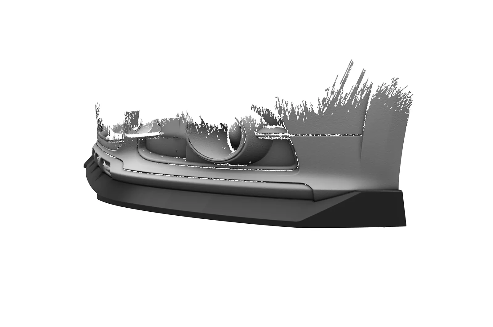 Cup-Spoilerlippe mit ABE für Audi A6 C7 (Typ 4G) Allroad CSL809 Schwarz Strukturiert