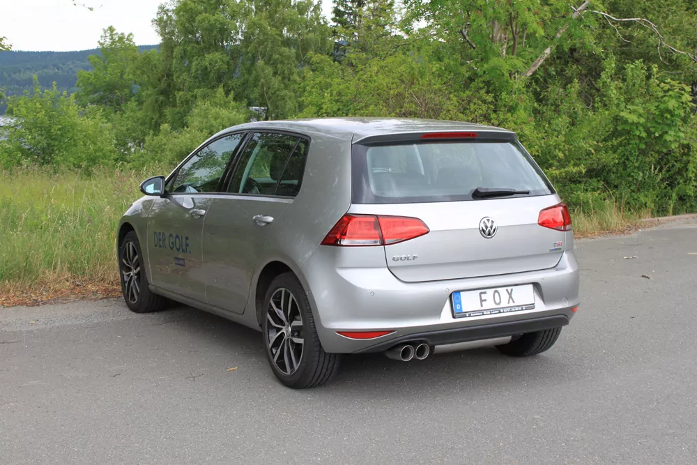 VW Golf VII - mit starrer Hinterachse  Endschalldämpfer einseitig - 2x80 Typ 25